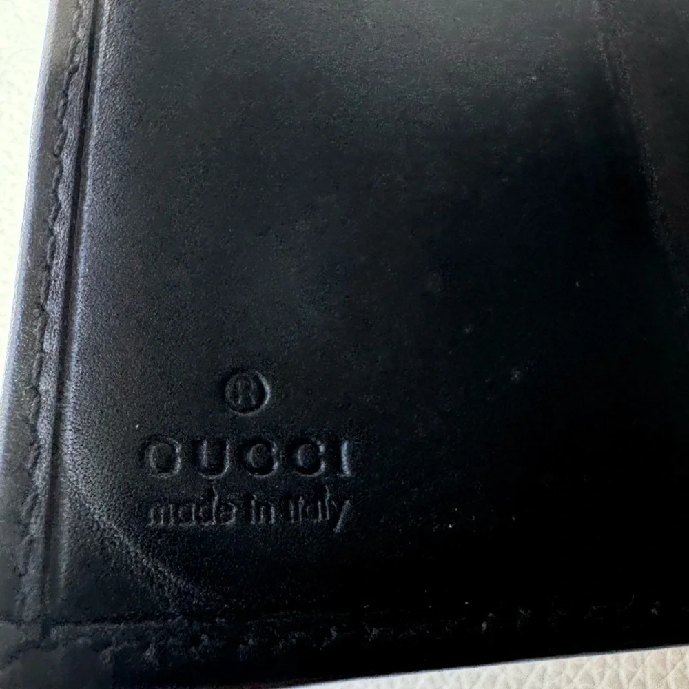 Gucci Denim Canvas & Leather Compact Wallet EUC - Picture 7 of 12